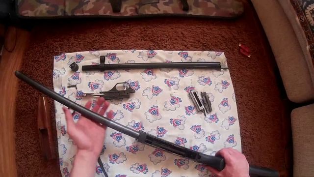Разборка , сборка помпового ружья Бекас 1 16/70