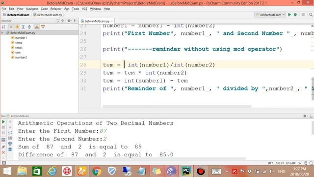 001 - Arithmetic Operators in Python - Learn Python Programming Urdu/Hindi смотреть онлайн