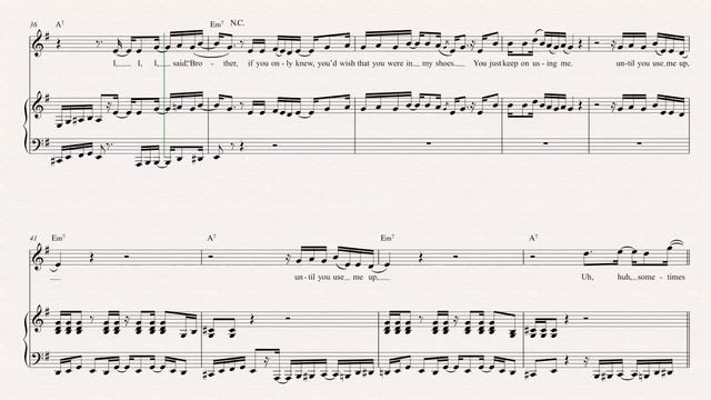 Cornet - Use Me - Bill Withers Sheet Music, Chords, & Vocals смотреть онлайн