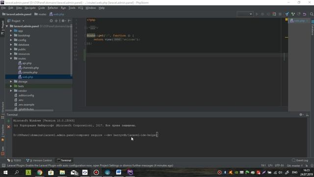 2.Laravel 5.8.* - Урок 2. Установка Laravel. Настройка PHPStorm. Создаем репозитории GitHub + local смотреть онлайн