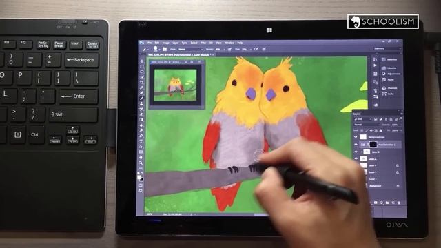 Painting Demo with KyleBrush and Vaio Z Canvas Review смотреть онлайн