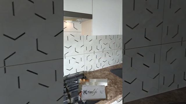 Кухонный фартук из декора настенного 31,5х63 ONICE Forma Perla жемчужный #плиточникспб #фартуккухни смотреть онлайн