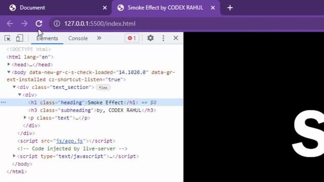 Animated Smoke Text with CSS & Vanilla Javascript | CSS Smoke Animation Effect Tutorial смотреть онлайн