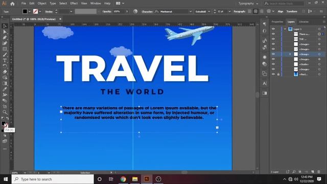 How to Make Travel Poster Design in Adobe Illustrator 2020 | Travel Flyer Design смотреть онлайн