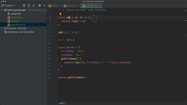 Ordinary, specialized and arrow functions | JavaScript introduction for beginners [2021] #19 смотреть онлайн