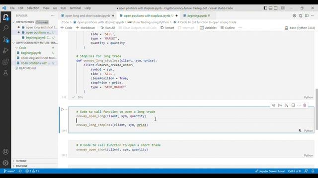 Trade Cryptocurrency future positions with stoploss in Binance using Python смотреть онлайн