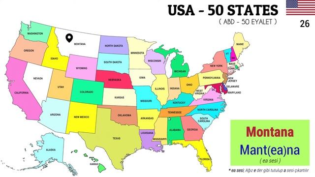 Amerika Eyalet İsimleri ve Okunuşları смотреть онлайн
