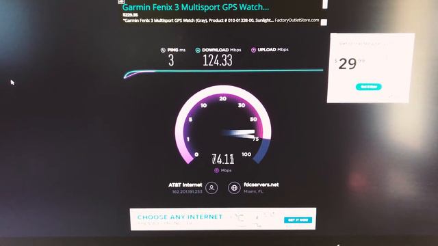 AT&T Fiber 100 Internet Speed Test Miami FL 100% Fiber Internet!