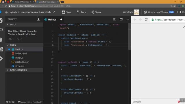 41) Use Reducer Hook | Learn React js in Tamil | Azxy Tech смотреть онлайн