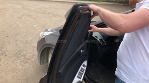 Каркасные шторки Hyundai Solaris 2010 - 2016 на магнитах «Cobra Tuning» - Установка