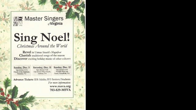 Master Singers of Virginia 2010 Christmas Concert Preview смотреть онлайн