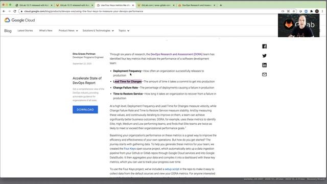 GitLab 13.11 - Track DORA 4 lead time for changes metric смотреть онлайн