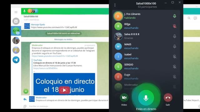 Coloquio en directo el 18 de junio a las 17:30 смотреть онлайн