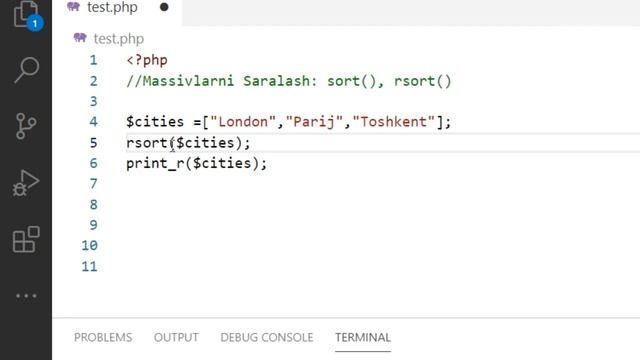 PHP 44-dars. Massivlarni saralash смотреть онлайн