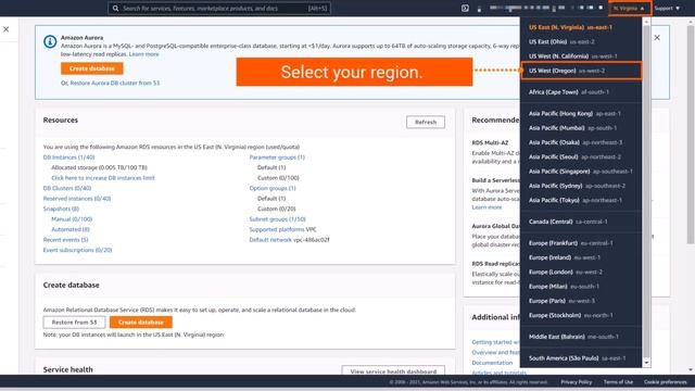 Getting Information from Your Amazon Web Services (AWS) Account for an Oracle Connection смотреть онлайн