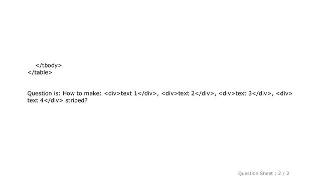 HTML : Bootstrap: Striped div table смотреть онлайн