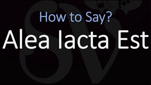 How to Pronounce Alea iacta est? (CORRECTLY) Meaning & Pronunciation смотреть онлайн