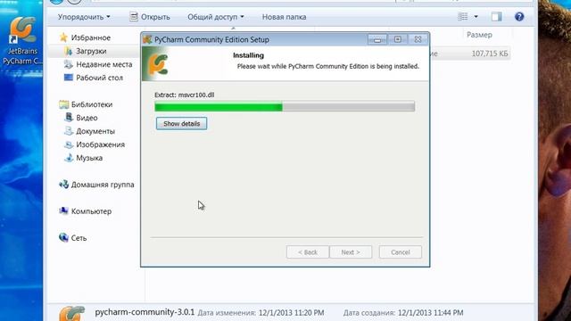 Установка среды разработки PyCharm под Windows смотреть онлайн