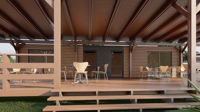 Визуализация летнего кафе