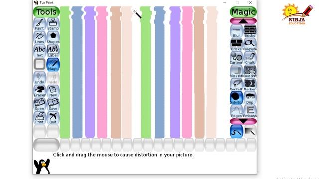 TUX PAINT MAGIC TOOL - PART 2 - how to use magic tool in tux paint смотреть онлайн
