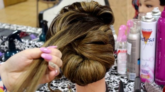 Crown braid tutorial Prom updo hairstyle for medium long hair смотреть онлайн