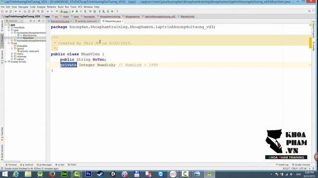 Bài 3/3: Hướng dẫn Public & Private trong lập trình Java (Android Studio) смотреть онлайн