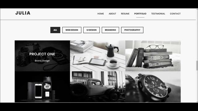 Julia - Personal Portfolio HTML Template | Bootstrap Portfolio Website смотреть онлайн