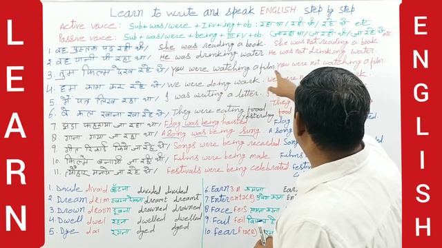 Learn to write and speak English : Past Cont. Tense: Lesson - 21 смотреть онлайн