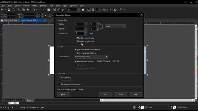 How to Export as TIFF File in CorelDraw смотреть онлайн