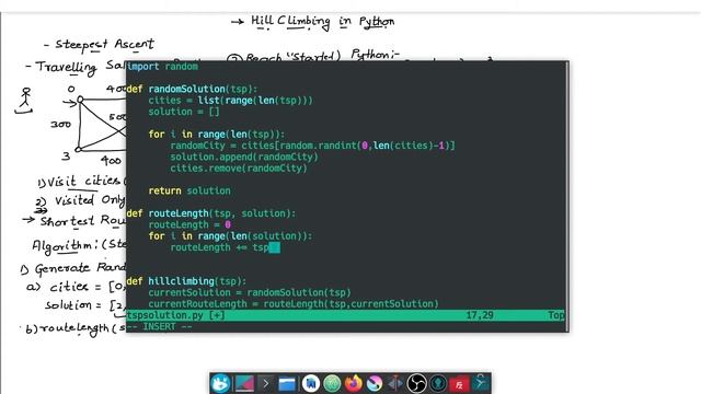 Travelling Salesman Problem using Hill Climbing in Python | Artificial Intelligence смотреть онлайн