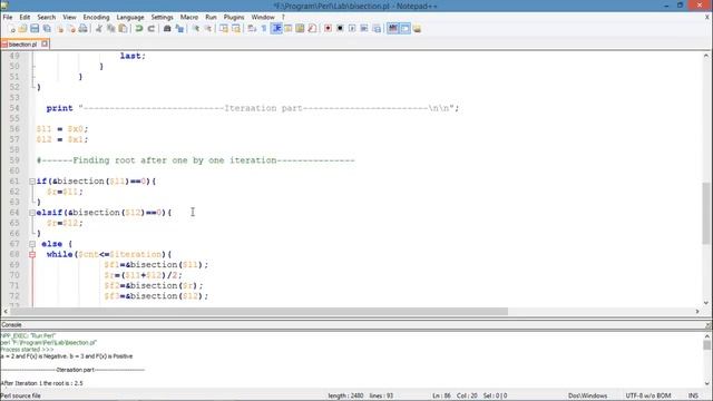 Bisection method in numerical analysis implementation using perl language смотреть онлайн