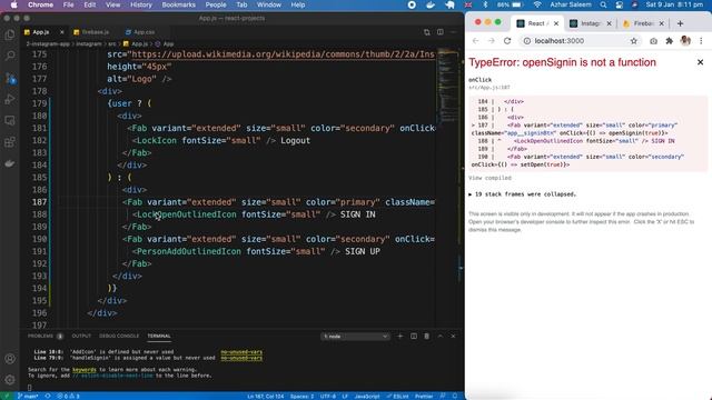 Instagram app Login using React firebase Auth part 11 смотреть онлайн