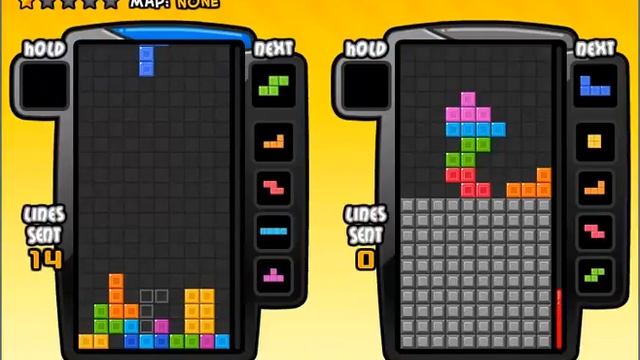 Tetris - Battle 2P Overpowering the opponent, 3 KO and 30 Lines!!! смотреть онлайн