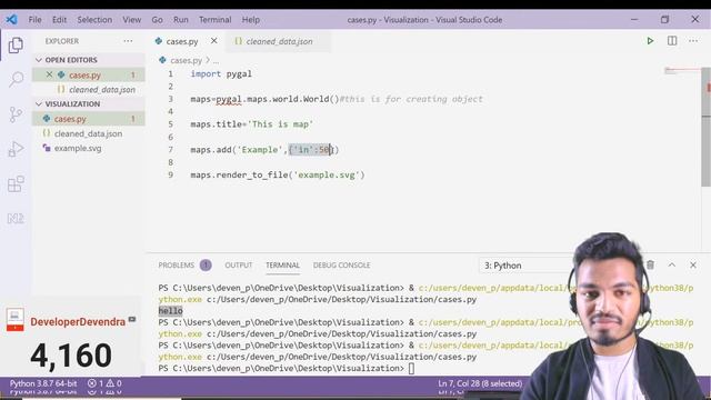 Carona Cases Data Visualization using Pygal library смотреть онлайн