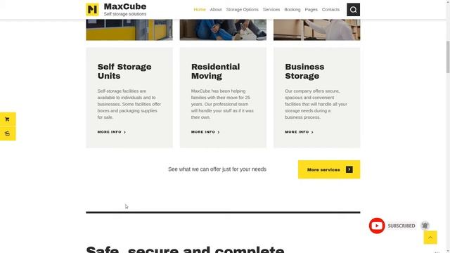 MaxCube Moving amp Self Storage Relocation Business WordPress Theme смотреть онлайн