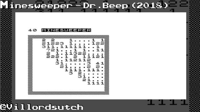Minesweeper for the 1K ZX81 from Dr. Beep (2018) смотреть онлайн