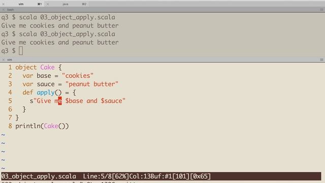 Scala singleton objects, the apply method, and traits смотреть онлайн