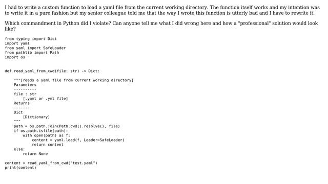 Code Review: Read file from current path in Python смотреть онлайн