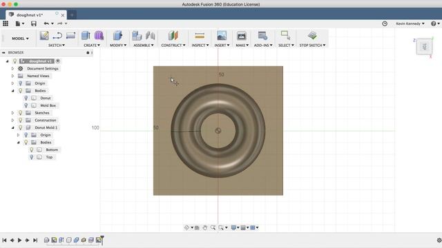 How to Create a Two-Part Mold in Fusion 360 - Learn Autodesk Fusion 360 in 30 Days: Day #21 смотреть онлайн