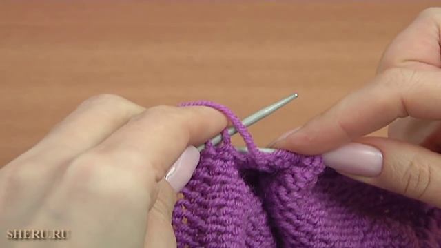 Шапочка связанная спицами Урок 32 часть 2 из 2 Шапочка смотреть онлайн