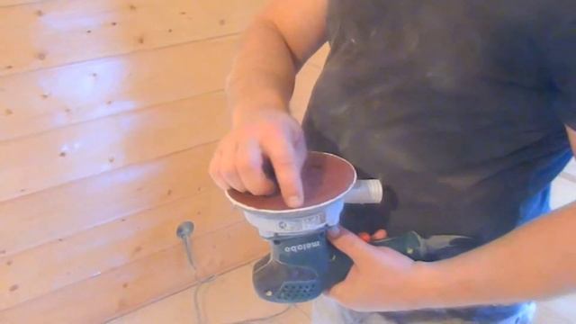 Шлифуем деревянные стены в доме смотреть онлайн
