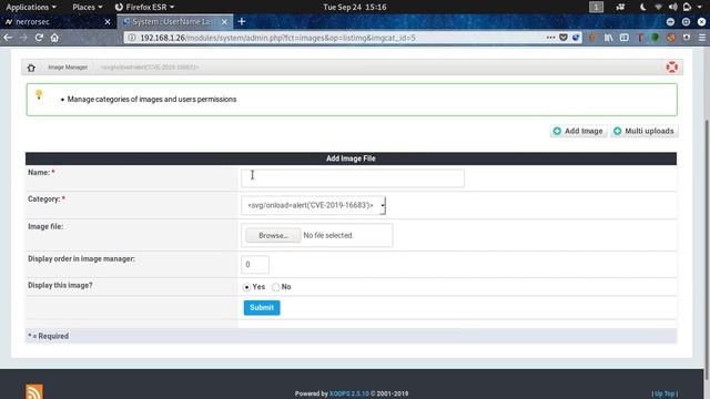 CVE-2019-16683 - Stored Cross Site Scripting (XSS) смотреть онлайн