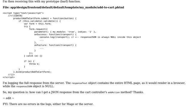 Magento: AJAX Request JSON Response Always NULL (2 Solutions!!) смотреть онлайн