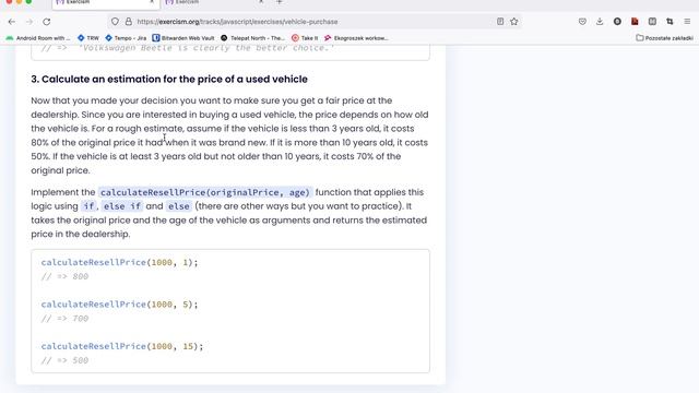 Exercism CLI - Java Script Vehicle Purchase смотреть онлайн