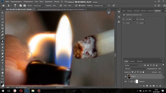 Как добавить огонь в фотошопе Огонь в фотошопе Часть 1 Урок 20 смотреть онлайн