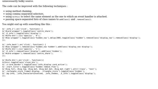 Code Review: Multiple jQuery onClick events (3 Solutions!!) смотреть онлайн