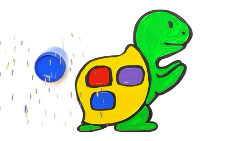 Как нарисовать Радужную Черепаху детям смотреть онлайн