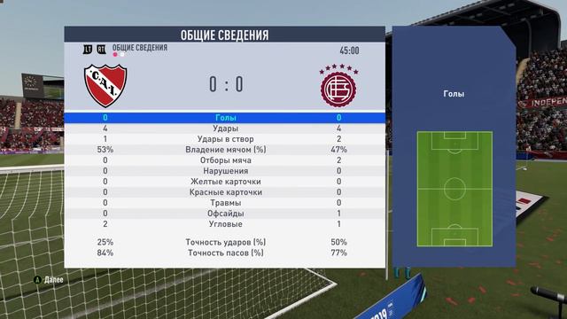 ФУТБОЛ: "Индепендьенте" (Авельянеда, Аргентина) - "Атлетико" (Ланус, Аргентина) FIFA19 смотреть онлайн