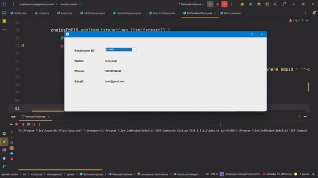 Employee Management System | Creating Remove Employee Class | Java Project смотреть онлайн