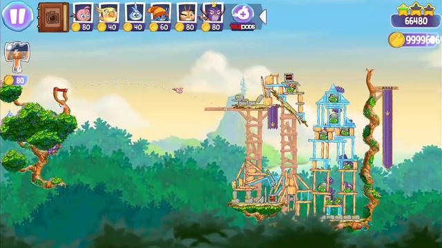 Angry Birds Stella: Chapter 1 (Branch Out) Wall of Pigs 3 смотреть онлайн